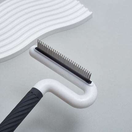 T Type Pet Grooming Rake Comb Stainless Steel for Dogs Cats Hair Length Control