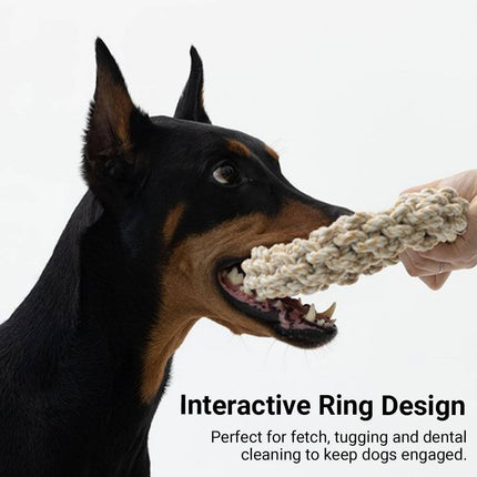 Braided Rope Pet Chew Ring Dog Toy 1 Piece Random Colour