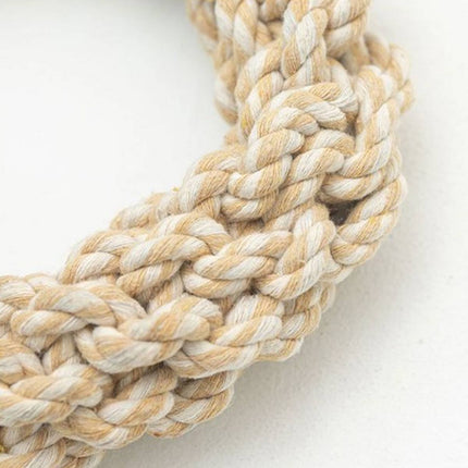 Braided Rope Pet Chew Ring Dog Toy 1 Piece Random Colour