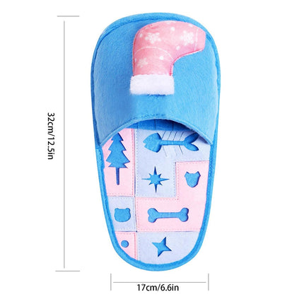 Pet Puzzle Slipper Slow Food Mat Bite Resistant Sniff Toy Cats Dogs Christmas