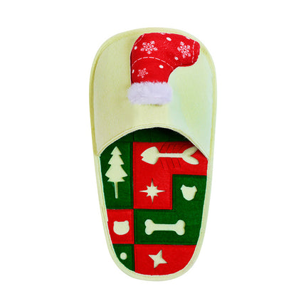 Pet Puzzle Slipper Slow Food Mat Bite Resistant Sniff Toy Cats Dogs Christmas