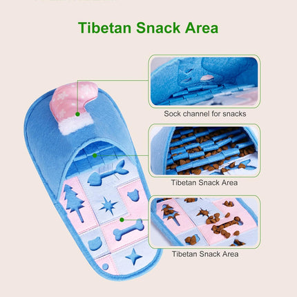 Pet Puzzle Slipper Slow Food Mat Bite Resistant Sniff Toy Cats Dogs Christmas