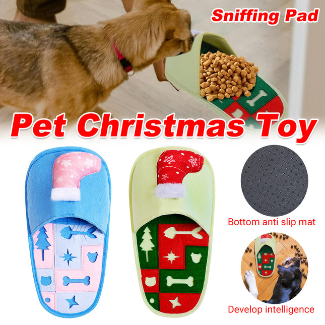 Pet Puzzle Slipper Slow Food Mat Bite Resistant Sniff Toy Cats Dogs Christmas