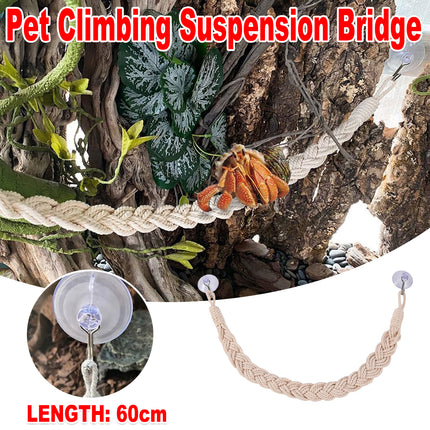 1PC Pet Climbing Gear Suspension Bridge Rope Swing for Reptiles Hermit Crabs