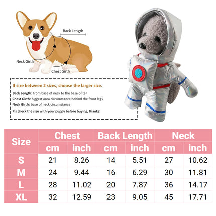 Dog Astronaut Costume Pet Space Suit Funny Halloween Outfit Puppy Clothes Use