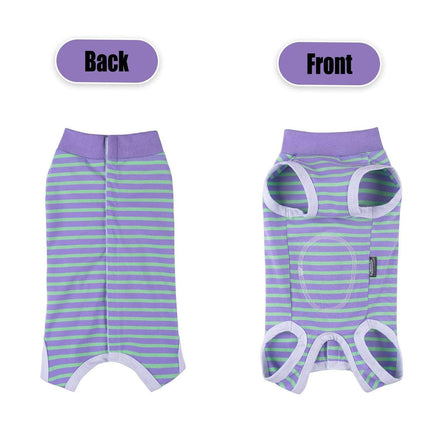 Striped Dog Clothes Belly Protector Vest Tummy Wrap Shirt for Small Dogs Puppies
