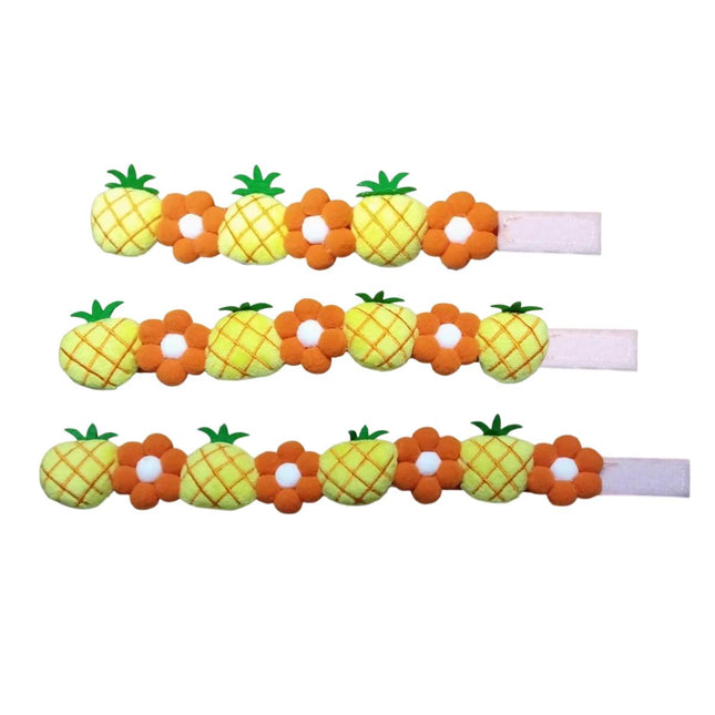 Pet Collar Plush Pineapple Flower Adjustable Small Dog Cat Necklace S M L