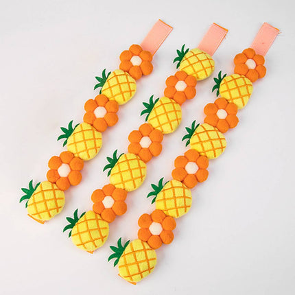 Pet Collar Plush Pineapple Flower Adjustable Small Dog Cat Necklace S M L