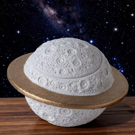 Pet Memorial Urn Planet Shape Sealed Keepsake Box for Cat Dog Ashes Cement