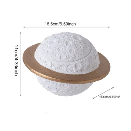 Pet Memorial Urn Planet Shape Sealed Keepsake Box for Cat Dog Ashes Cement