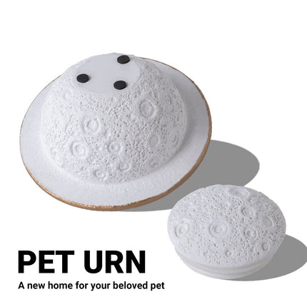 Pet Memorial Urn Planet Shape Sealed Keepsake Box for Cat Dog Ashes Cement