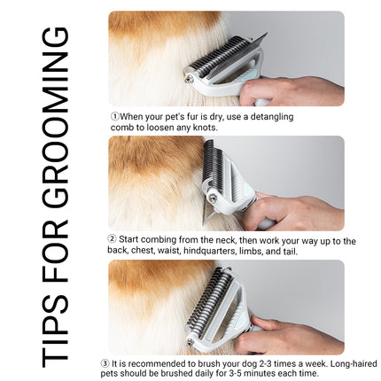 Pet Grooming Brush Hair Removal Anti Tangle Cat Dog Home Detangling Comb Pets