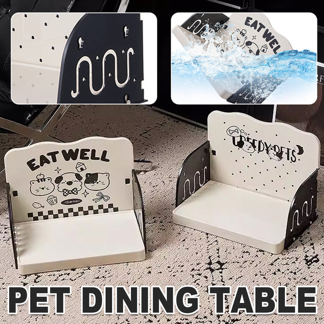 Pet Dining Table Adjustable Height Durable Easy to Clean Dog Cat Bowl Stand