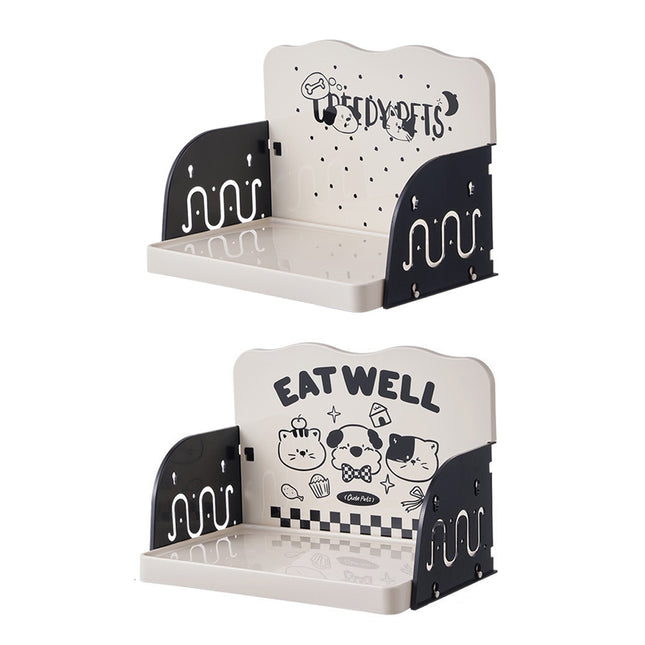 Pet Dining Table Adjustable Height Durable Easy to Clean Dog Cat Bowl Stand