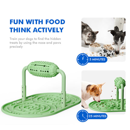 Pet Puzzle Feeder Toy Chew Stress Relief Interactive Roller For Dogs Cats