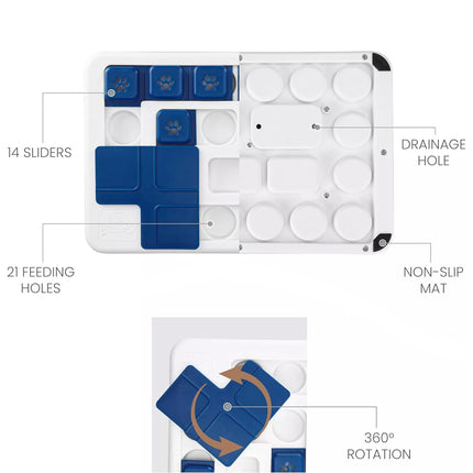 Pet Puzzle Toy Dog Cat Slow Feeder Leaking Sound Making Chew Toy Durable Safe