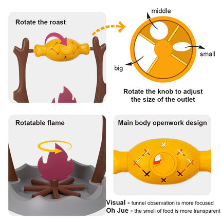 Pet Roast Meat Rolling Shaped Toy Slow Feeding Mental Stimulation for Dogs Cats