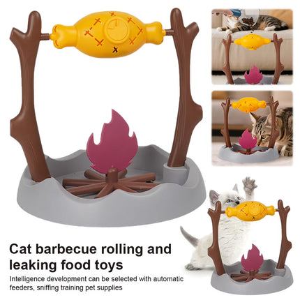 Pet Roast Meat Rolling Shaped Toy Slow Feeding Mental Stimulation for Dogs Cats