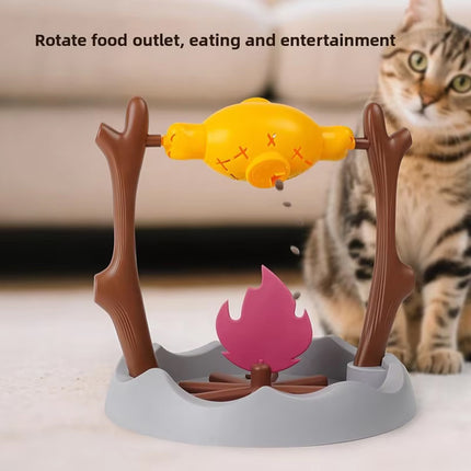Pet Roast Meat Rolling Shaped Toy Slow Feeding Mental Stimulation for Dogs Cats