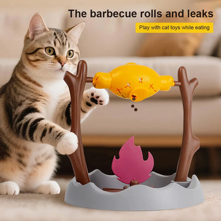 Pet Roast Meat Rolling Shaped Toy Slow Feeding Mental Stimulation for Dogs Cats