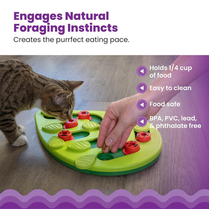 Cat Slow Feeder Bowl Puzzle Interactive Enrichment Toy Pet Educational Non-Toxic