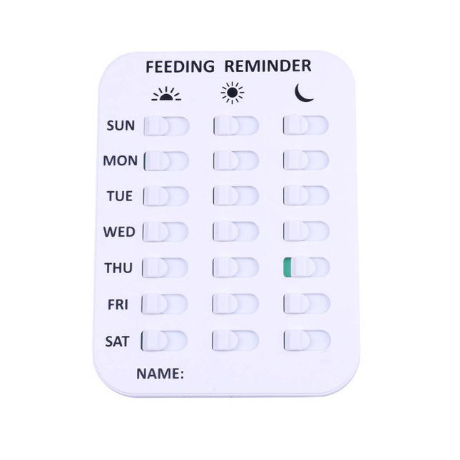 Pet Feeding Reminder Chart 3 Meals Daily Fridge Mount