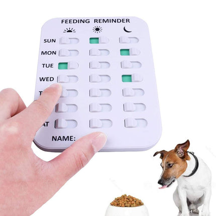 Pet Feeding Reminder Chart 3 Meals Daily Magnetic