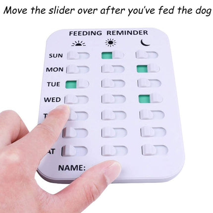 Pet Feeding Reminder Chart 3 Meals Daily Magnetic