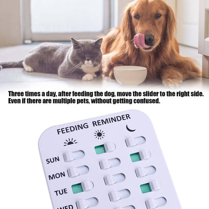 Pet Feeding Reminder Chart 3 Meals Daily Magnetic