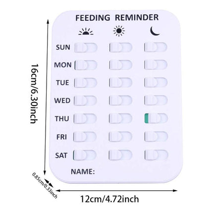 Pet Feeding Reminder Chart 3 Meals Daily Magnetic