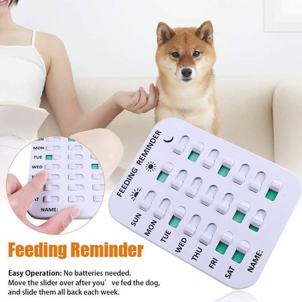 Pet Feeding Reminder Chart 3 Meals Daily Magnetic