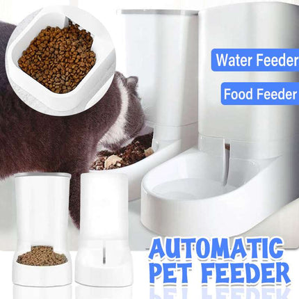 Automatic Pet Dog Cat Food Water Dispenser Feeder Self Feeding Bowl Bottle