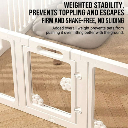 Modular Acrylic Dog Playpen 10 Panel Freestanding Fence