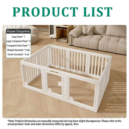 Modular Acrylic Dog Playpen 10 Panel Freestanding Fence