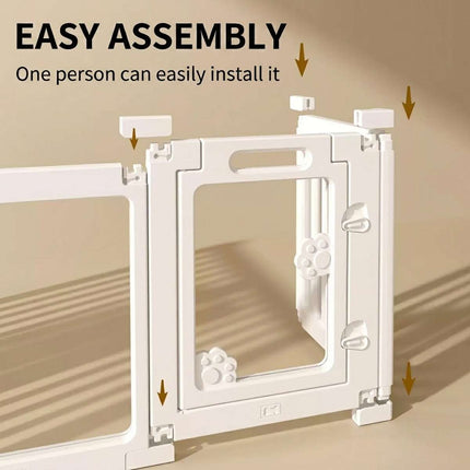 Modular Acrylic Dog Playpen 10 Panel Freestanding Fence