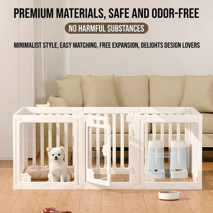 Modular Acrylic Dog Playpen 10 Panel Freestanding Fence
