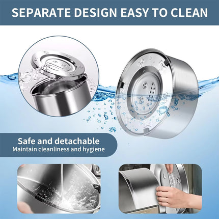 1L/3L Large Capacity Stainless Steel Dog Bowl Floating Water Bowl Non-Spill