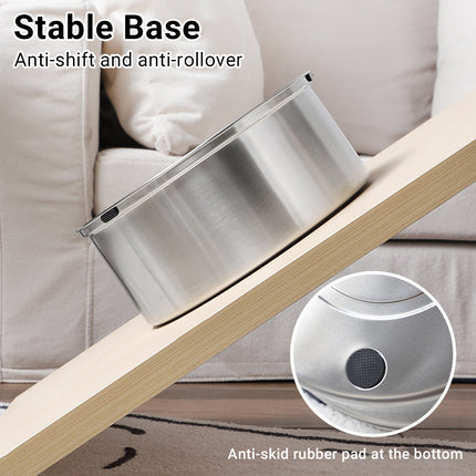 1L/3L Large Capacity Stainless Steel Dog Bowl Floating Water Bowl Non-Spill