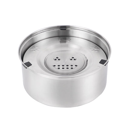 1L/3L Large Capacity Stainless Steel Dog Bowl Floating Water Bowl Non-Spill
