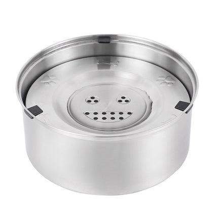 1L/3L Large Capacity Stainless Steel Dog Bowl Floating Water Bowl Non-Spill