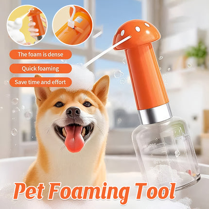 Handheld Pet Shampoo Foamer Dispenser Bottle for Dog Cat Grooming Bath Salon