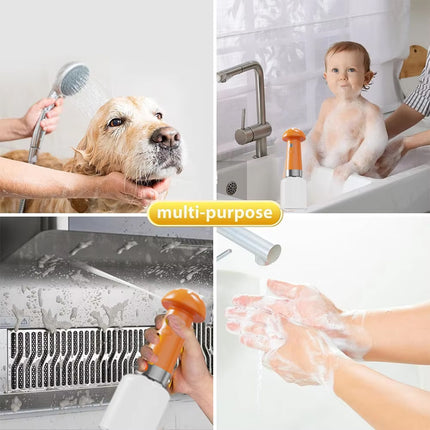 Handheld Pet Shampoo Foamer Dispenser Bottle for Dog Cat Grooming Bath Salon