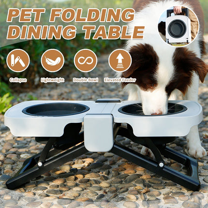 Foldable Pet Dining Food Bowl Table Non Slip for Dogs Cats Home Travel Daily Use
