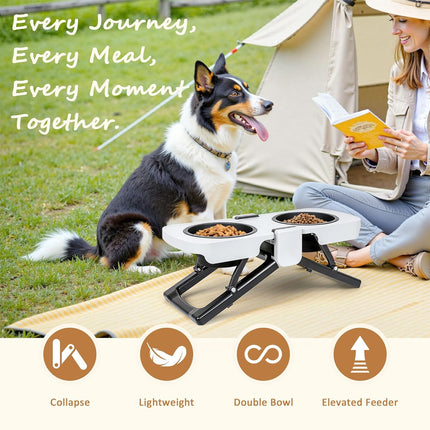 Foldable Pet Dining Food Bowl Table Non Slip for Dogs Cats Home Travel Daily Use
