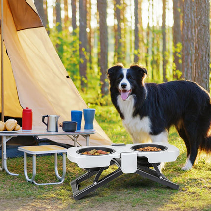 Foldable Pet Dining Food Bowl Table Non Slip for Dogs Cats Home Travel Daily Use