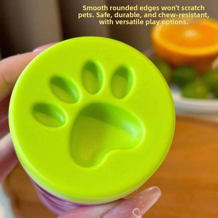 Interactive Dog Treat Dispenser Roller Chew Toy Purple