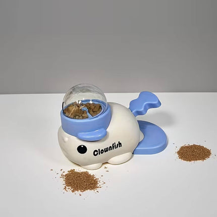 Clownfish Style Treat Dispenser Pet Puzzle Toy White Blue