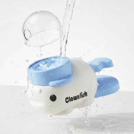 Clownfish Style Treat Dispenser Pet Puzzle Toy White Blue