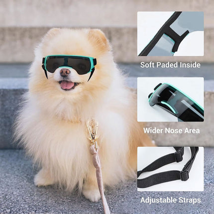 Pet Dog Sunglasses Goggles UV Eye Shield for Small Dogs Outdoor Travel Sunshade