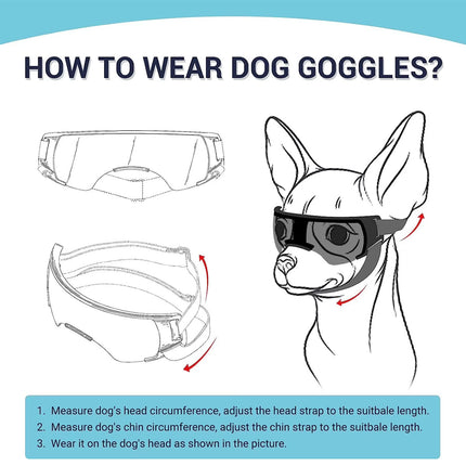 Pet Dog Sunglasses Goggles UV Eye Shield for Small Dogs Outdoor Travel Sunshade